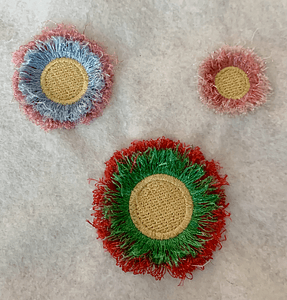 Stickdatei Fransenblume 3D Blumen 3 Größen Set 936 - Sewando