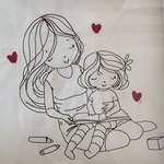 Stickdatei Mama und Mädchen Set 926/3 Outline - Sewando