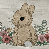 Stickdatei Hase mit Blumen Set 938 Doodle Lineare Art - Sewando