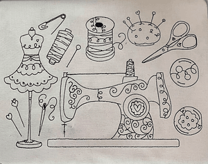 Stickdatei Nähen Nähmaschine Set Outline 930 - Sewando