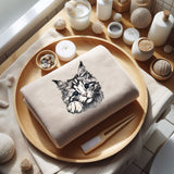Stickdatei Applikation Katze "Tabby" - realistisch - FÜR HELLE UND DUNKLE STOFFE