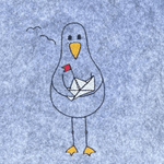 Stickdatei - Möwe mit Papierschiff - Sewando