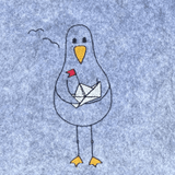 Stickdatei - Möwe mit Papierschiff - Sewando
