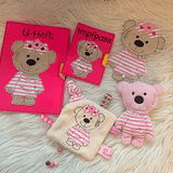 Stickdatei Teddy Girl Geschenkset zur Geburt In the Hoop Set 755 - Sewando