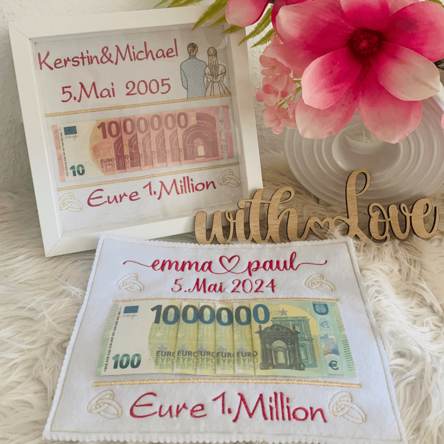 Stickdatei Hochzeit Jubiläum Eure 1. Million Set 956 - Sewando