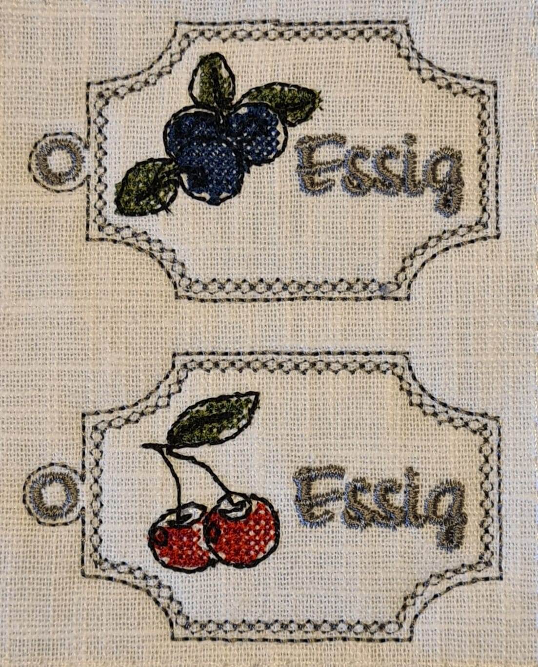 Stickdatei - Einmach-Schilder - Sewando
