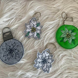 Stickdatei Edelweiss Schlüsselanhänger In the Hoop Set 962 - Sewando