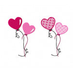 Stickdatei Herz Luftballon - zwei Varianten, Rahmen ab 10 cm x 10 cm, Herz, Spitze - Sewando