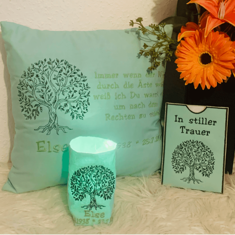 Stickdatei Trauer Lebensbaum Baum Set 970 - Sewando