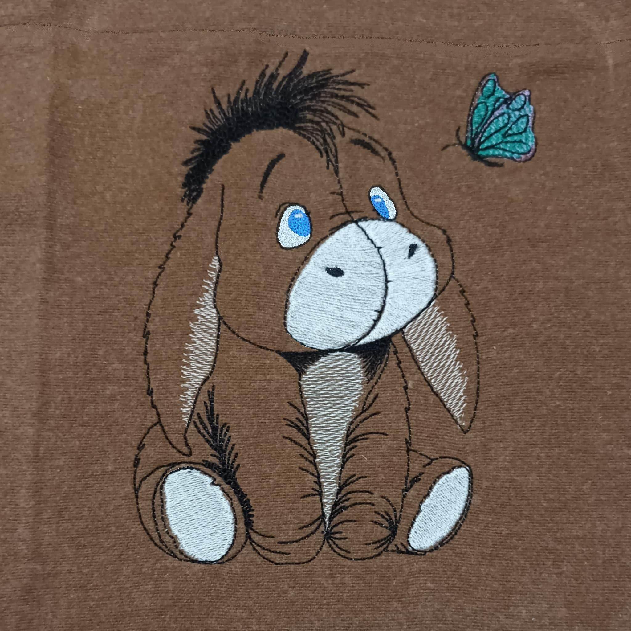 Stickdatei - Esel mit Schmetterling - Sewando