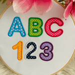 Stickdatei 3D Applikation Schrift ca. 65mm Set 979 - Sewando