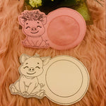 Stickdatei Schwein Mug Rug Tassenteppich Set 992 - Sewando