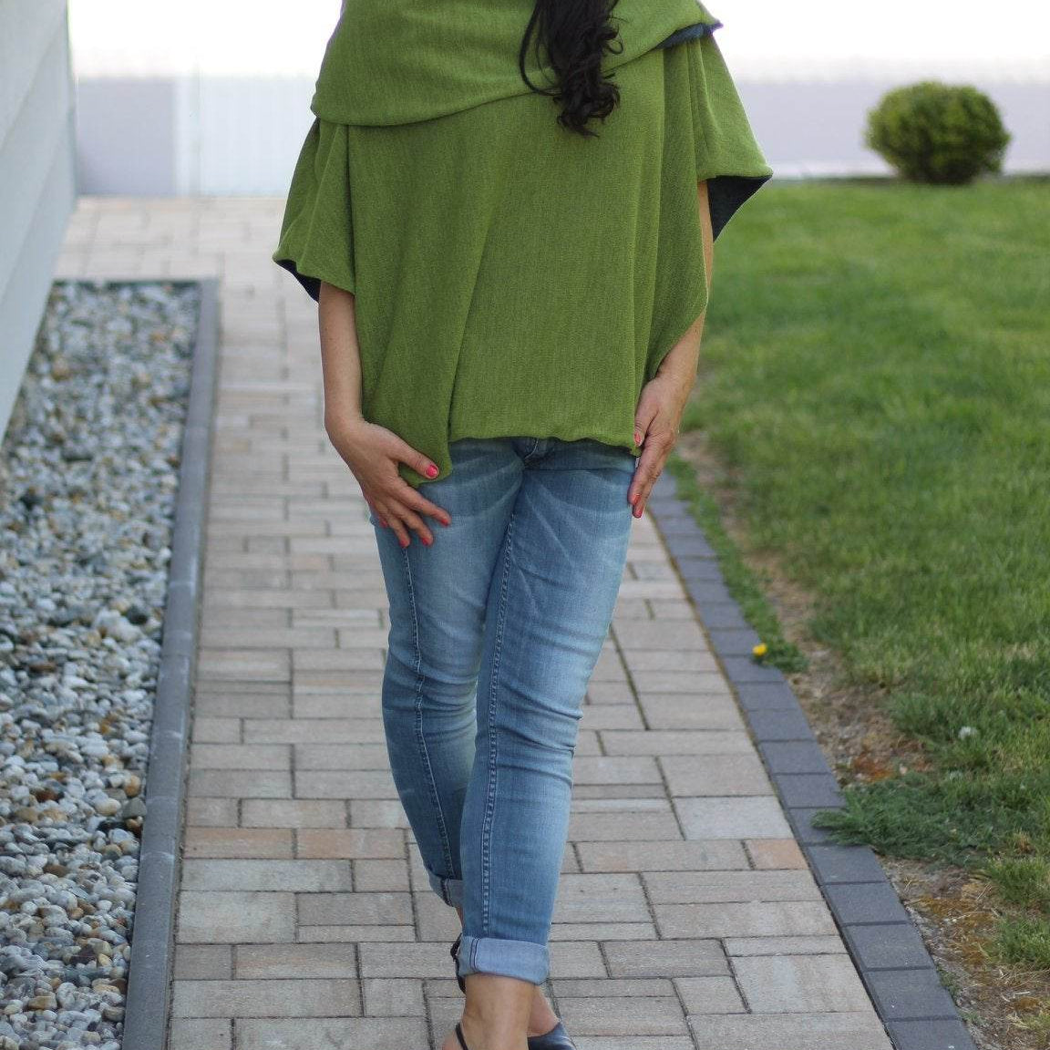 Schnittmuster Poncho ANDALO Gr. XS-XXL : - Sewando