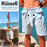 Schnittmuster Unisex Shorts Rüsseli XS–XXL – lustige Elefantenhose für Damen und Herren