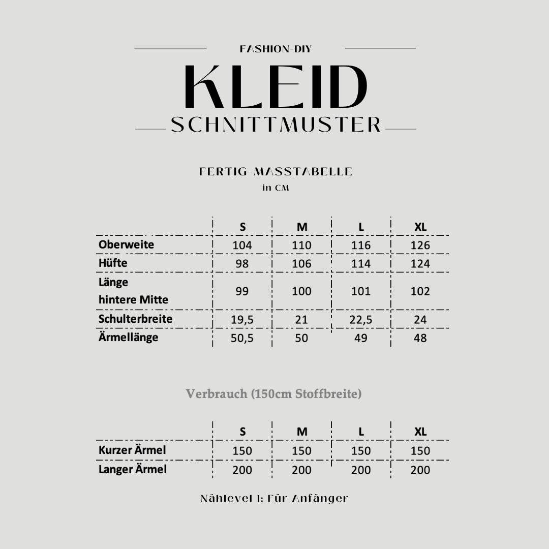 E-Book und Schnittmuster | Kleid S-XL - Sewando