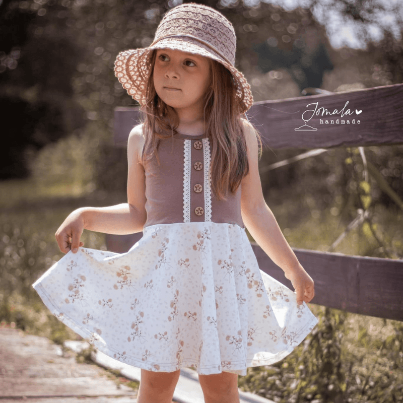 Schnittmuster Trägershirt und Kleid Mini Kathrin Gr. 86 - 164 - Sewando