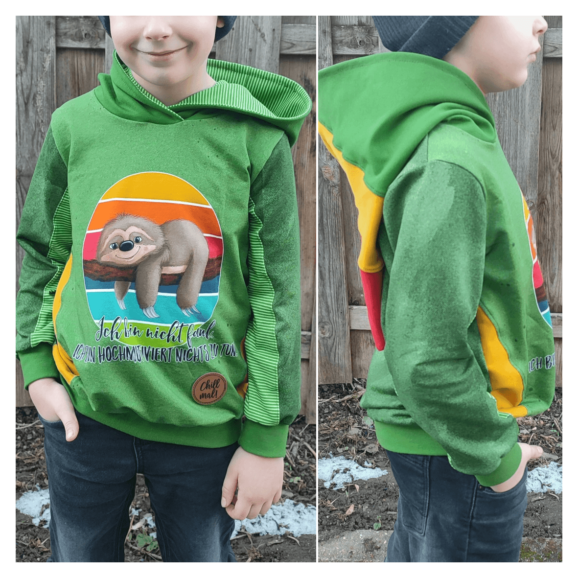Schnittmuster Pullover Hoodie Bexx Gr. 80 bis 152 - Sewando