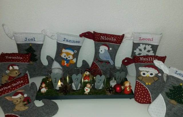 Stickdatei Weihnachten Tiere Applikation 13x18 Set 220 - Sewando