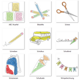 Stickdatei - Single Line "Schule / Einschulung"