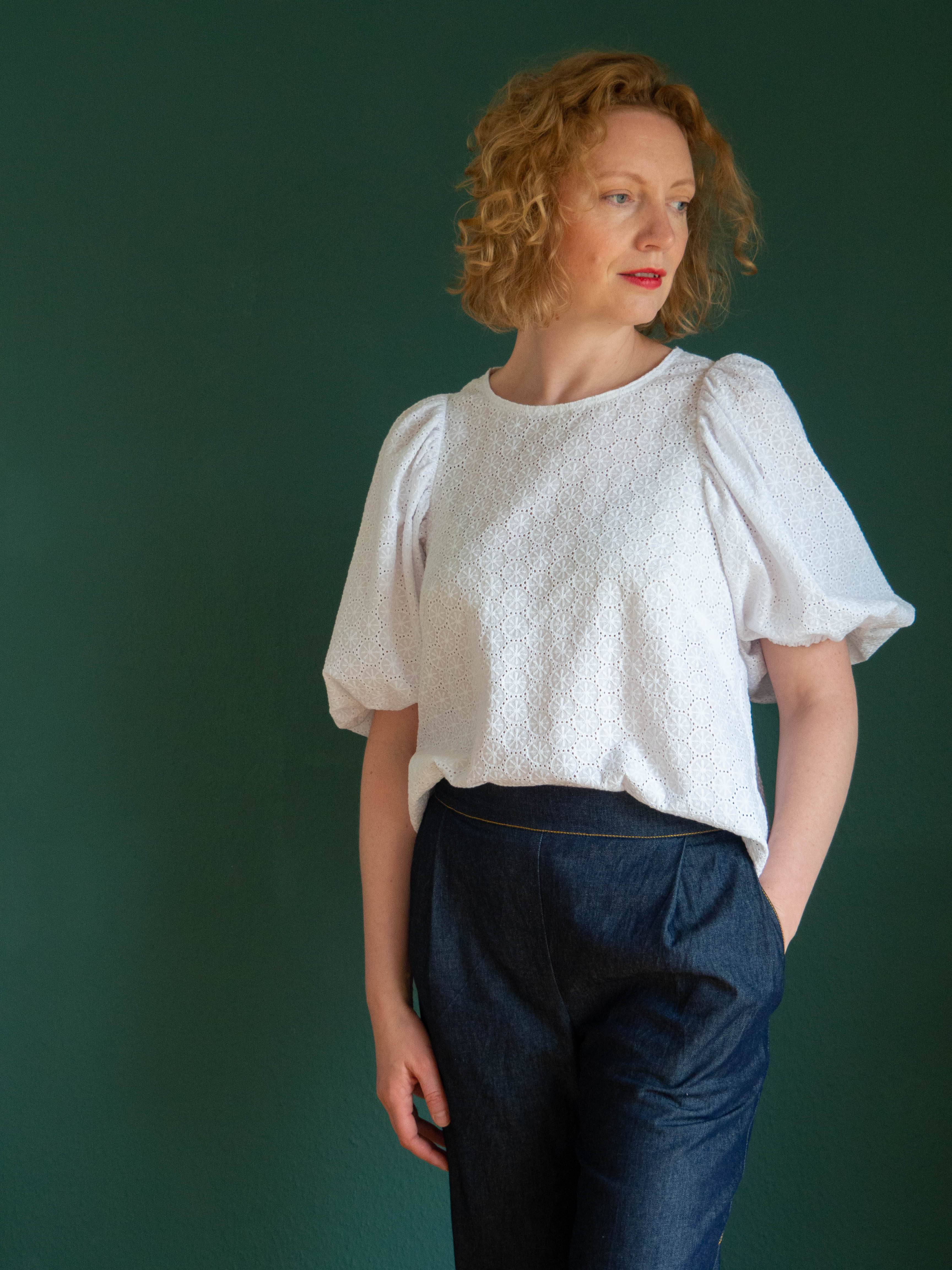 Evi Blouse 34 - 52 sewing pattern and instructions - Sewando