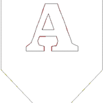 Stickdatei - Buchstaben-Wimpelkette A-Z & Motive - Sewando