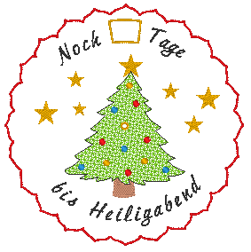 Stickdatei - Adventskalender / Drehkalender Tannenbaum - Sewando