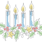 Stickdatei - Adventsgesteck (Single Line) - Sewando