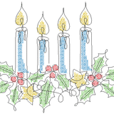 Stickdatei - Adventsgesteck (Single Line) - Sewando