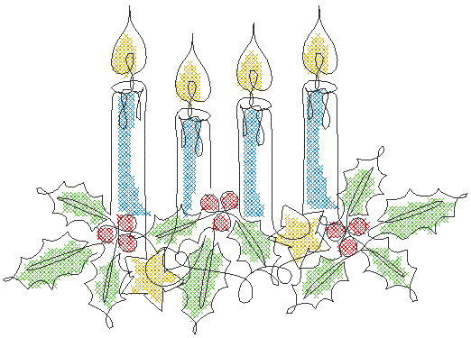 Stickdatei - Adventsgesteck (Single Line) - Sewando