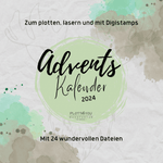 24 Plotterdateien aus Adventskalender 2024 | SVG, DXF, PNG Laserdatei - Sewando