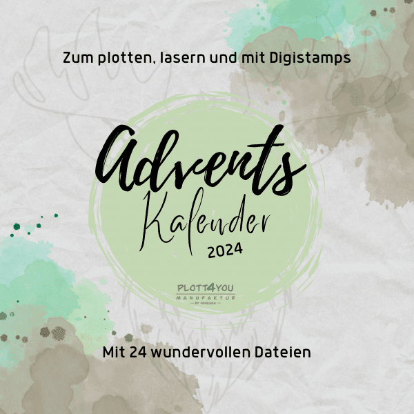24 Plotterdateien aus Adventskalender 2024 | SVG, DXF, PNG Laserdatei - Sewando