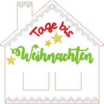 Stickdatei - Adventskalender Lebkuchenhaus - Sewando