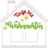 Stickdatei - Adventskalender Lebkuchenhaus - Sewando