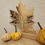 Ahornblatt mit Schriftzug | SVG, DXF & PNG Plotterdatei, Laserdatei - Sewando