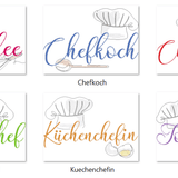 Stickdatei - 6 Motive für Schürzen / Geschirrtücher - Sewando