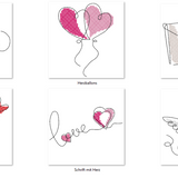 Stickdatei - Single Line Set "Liebe"