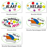 Stickdatei - Brosche / Anstecker ALAAF & HELAU - Sewando
