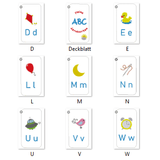Stickdatei - ABC Lernkarten Alphabet von A-Z - Sewando