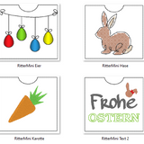 Stickdatei - Schokoladen-Hüllen "Mini Ritter Ostern - Set 1"