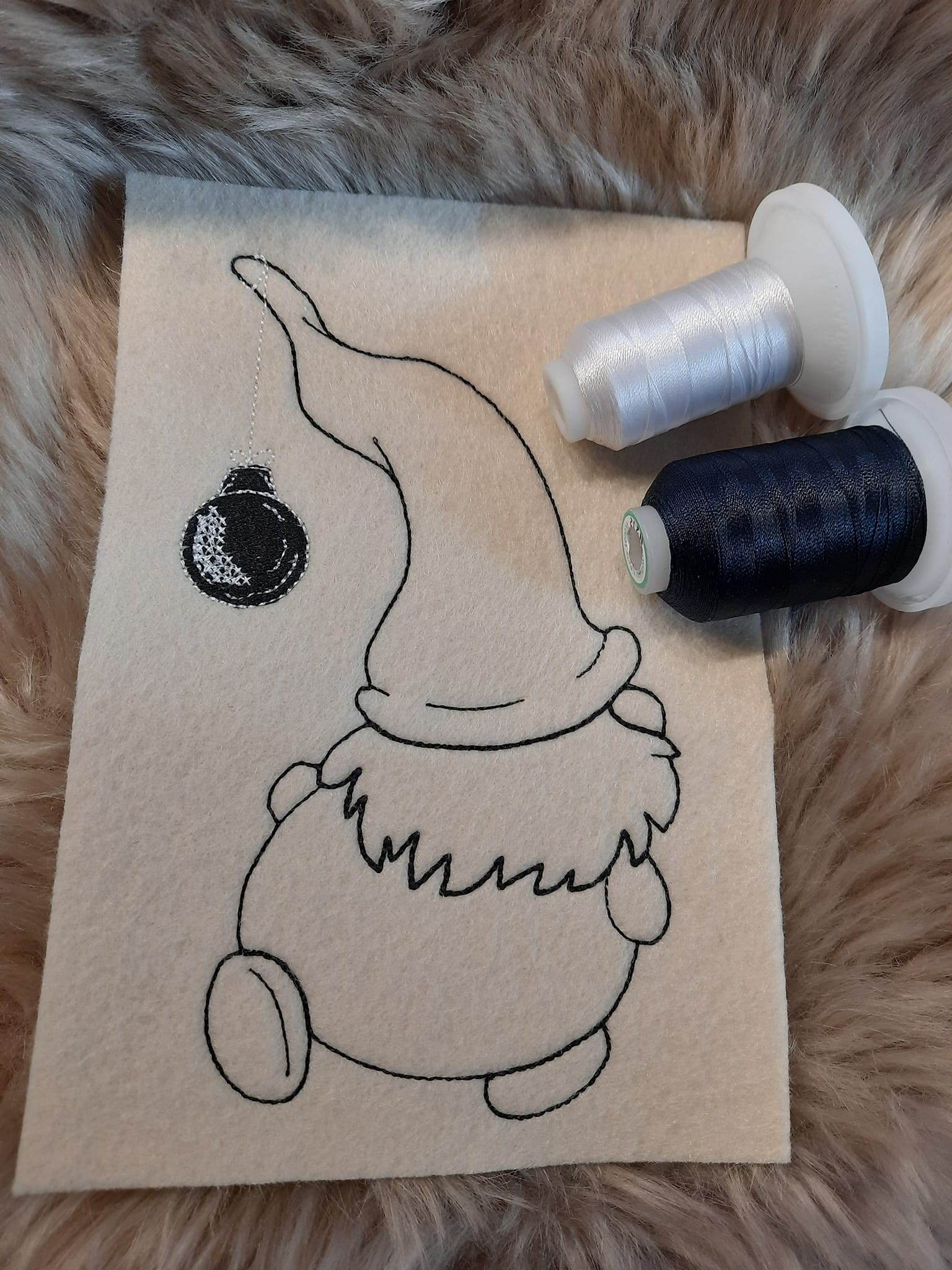 Stickdatei - SANTA-Gnom (3 Dateien) - Sewando