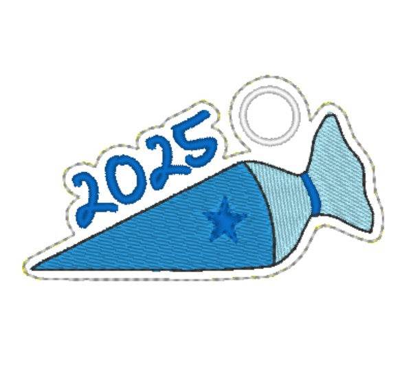 Stickdatei Anhänger Schulkind & Schultüte 2025 - Sewando