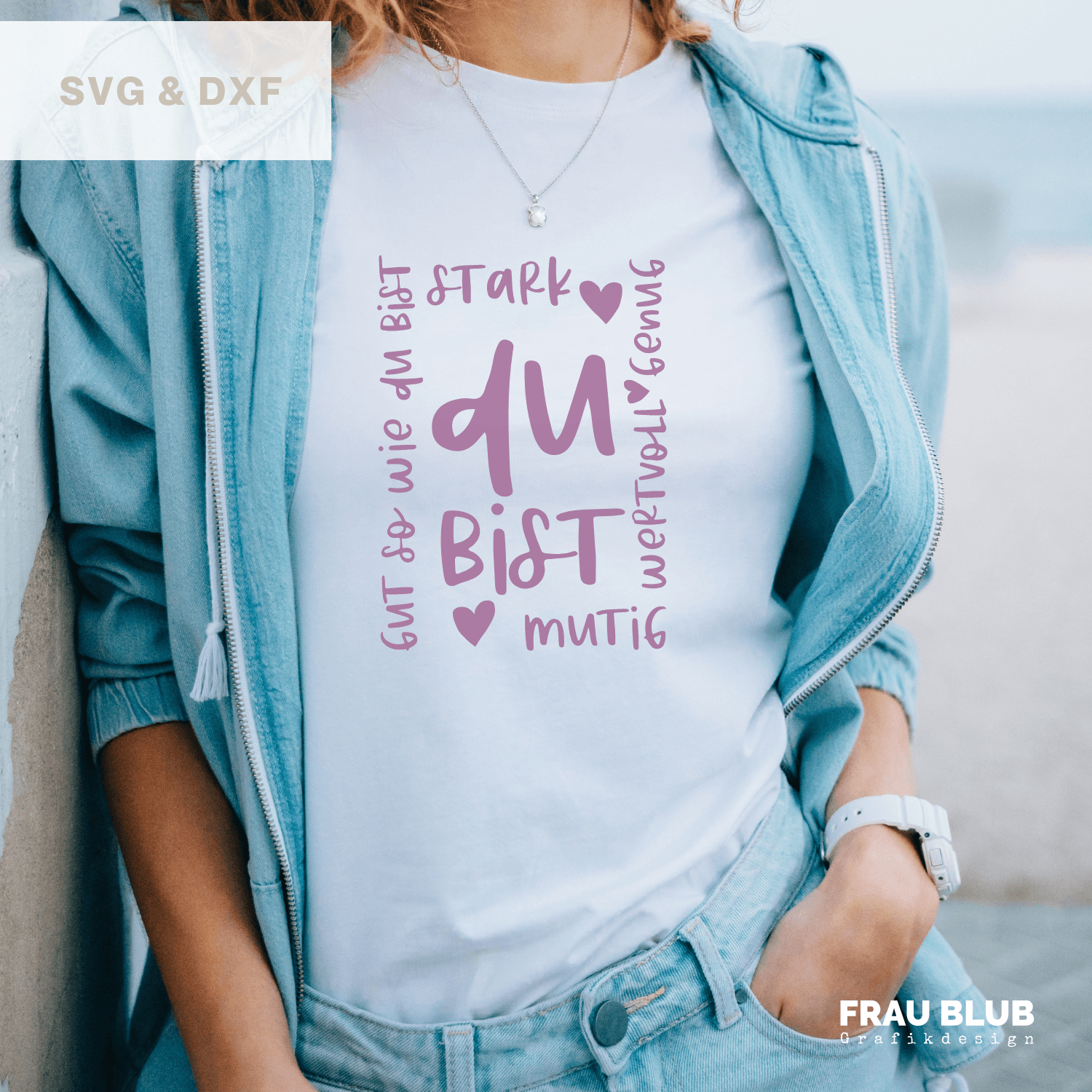 Du bist genug - Affirmationen - Spruch - Plotterdatei - Sewando
