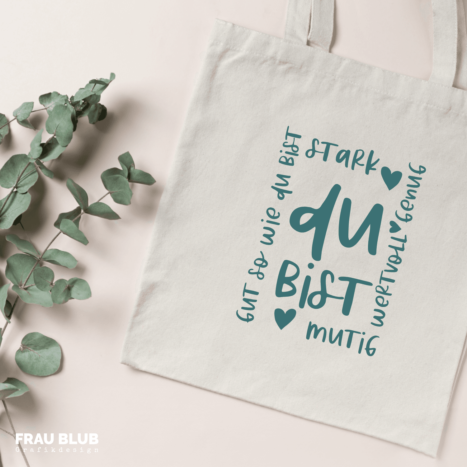 Du bist genug - Affirmationen - Spruch - Plotterdatei - Sewando