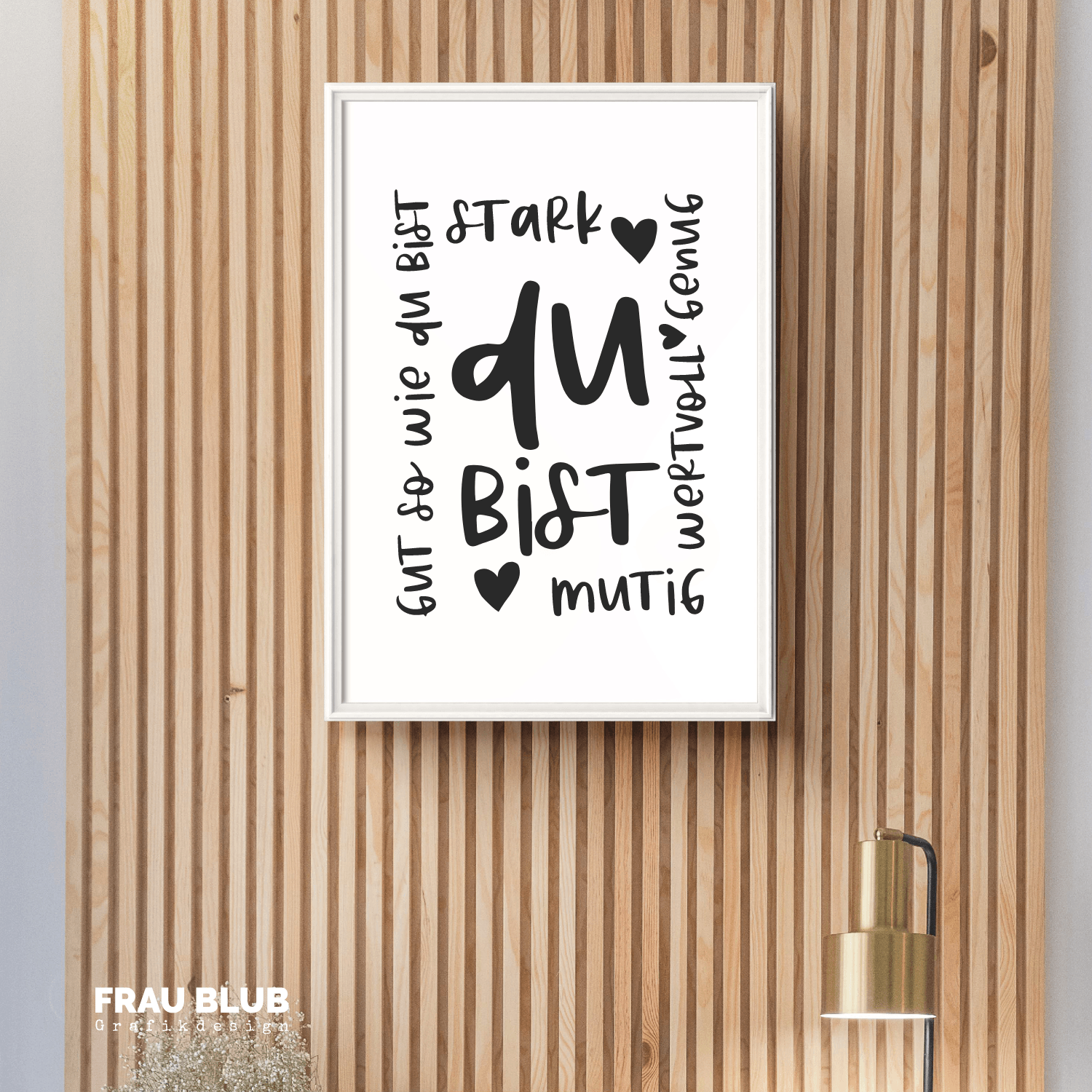 Du bist genug - Affirmationen - Spruch - Plotterdatei - Sewando