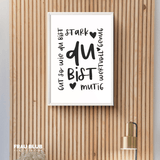 Du bist genug - Affirmationen - Spruch - Plotterdatei - Sewando