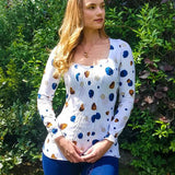 ARLETTE - Shirt mit eckigem Ausschnitt und optionalen Puffärmeln Gr. 34-54 - Sewando
