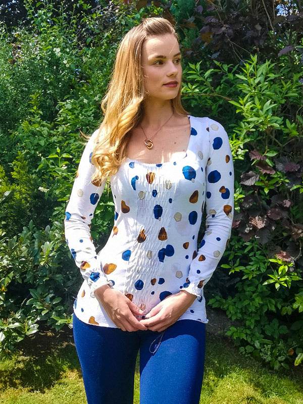 ARLETTE - Shirt mit eckigem Ausschnitt und optionalen Puffärmeln Gr. 34-54 - Sewando