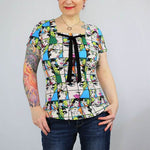 ARLETTE - Shirt mit eckigem Ausschnitt und optionalen Puffärmeln Gr. 34-54 - Sewando