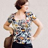ARLETTE - Shirt mit eckigem Ausschnitt und optionalen Puffärmeln Gr. 34-54 - Sewando