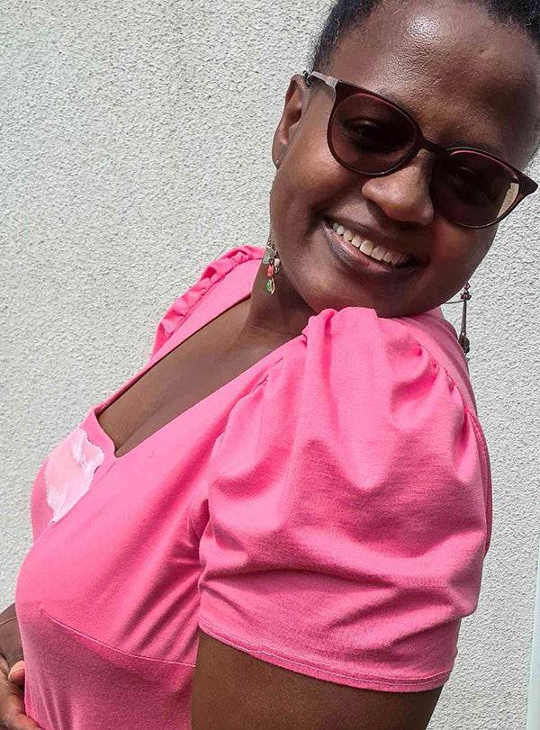 ARLETTE - Shirt mit eckigem Ausschnitt und optionalen Puffärmeln Gr. 34-54 - Sewando
